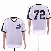 White Sox 72 Carlton Fisk Mitchell & Ness White Mesh Batting Practice Jersey,baseball caps,new era cap wholesale,wholesale hats